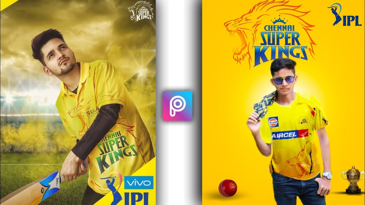 IPL Photo editing PicsArt || PicsArt ipl chennai super Kings (csk) Photo editing 2020..