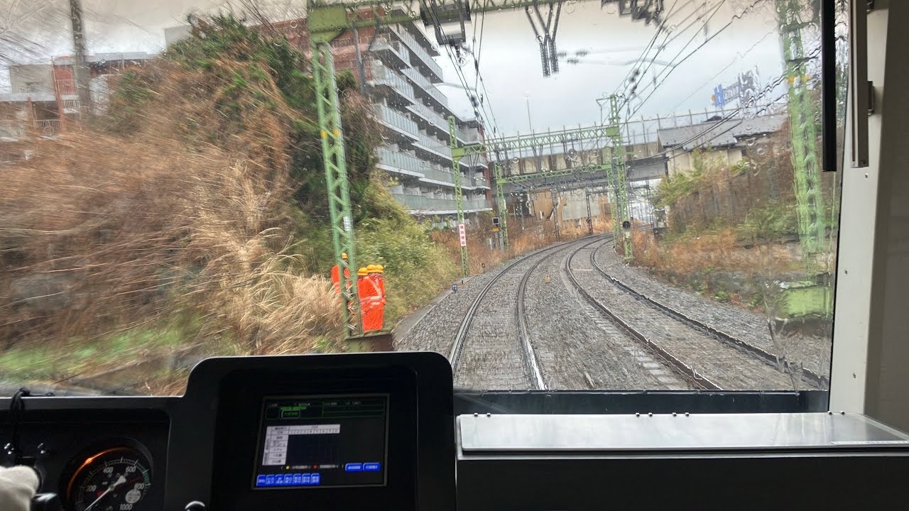 空転しまくる京急2100形ブルスカ前面展望　品川〜三崎口　久里浜停止位置修正あり