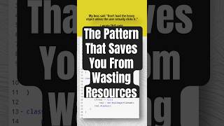 The Pattern That Saves You From Wasting Resources ⚡#javadesignpatterns #javabeginners #javatutorial