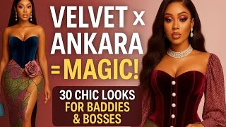 30 Stunning Velvet Ankara Outfit Combinations screenshot 5
