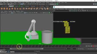 Creating a very basic robot arm animation Using groups and Animation in Maya 2016