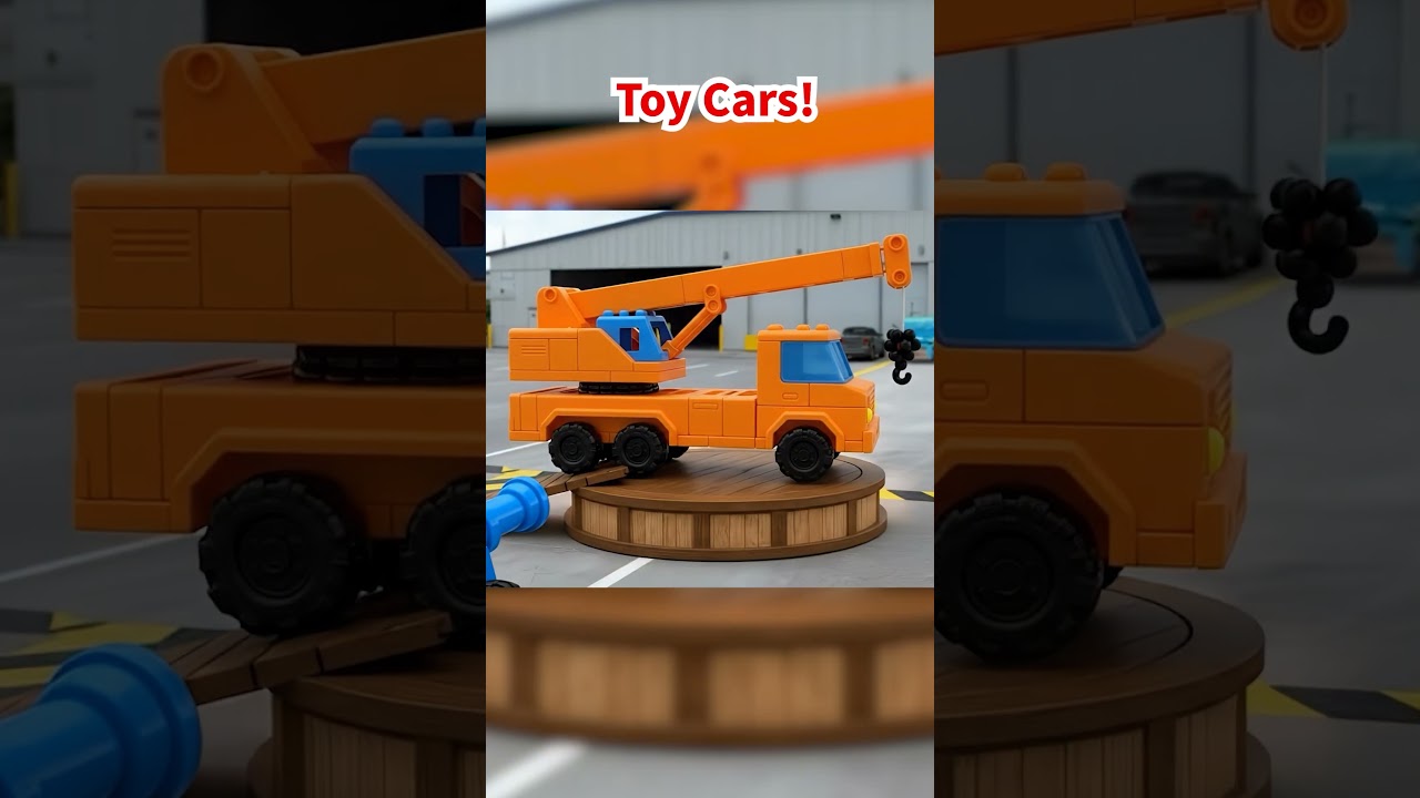 🟠 Magic Toy Pop! Orange Crane Truck Transformation 🏗️✨