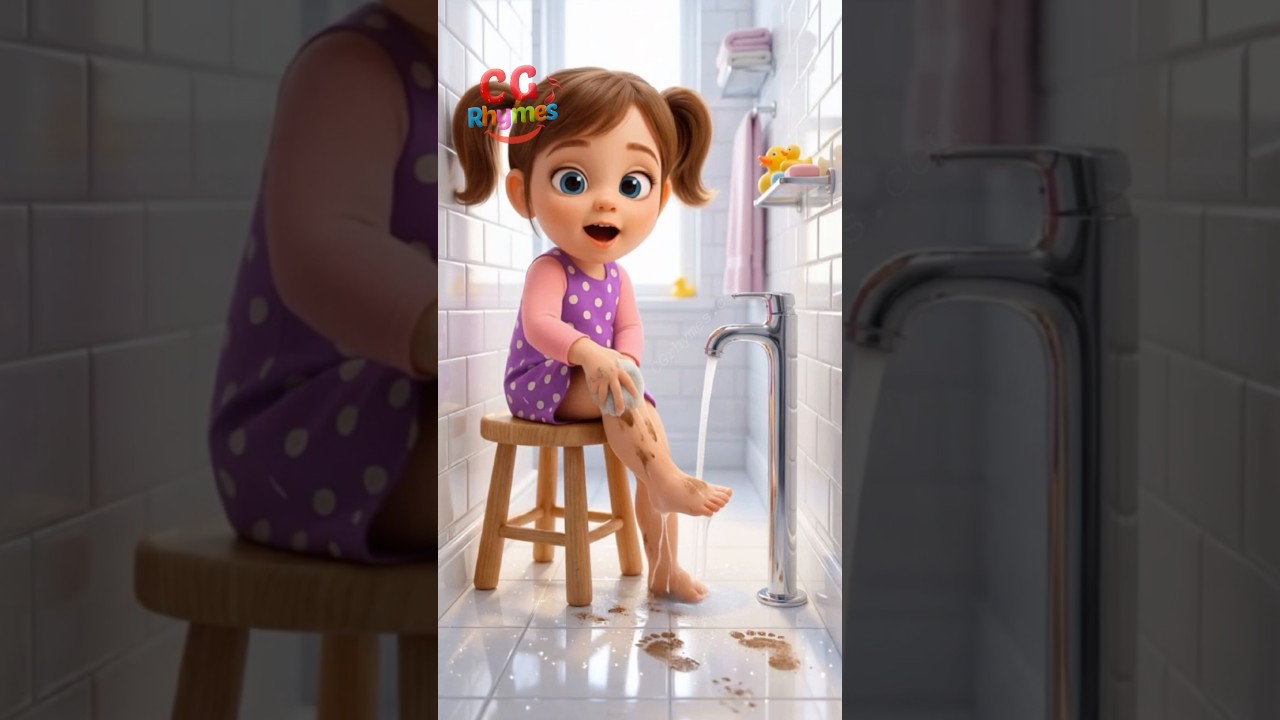 Kids’ Hygiene Tip: How to Wash Dirty Feet! 🛁👣 #shorts #learn