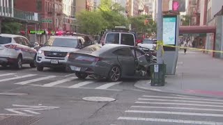 1 dead, 4 injured in Manhattan car crash: NYPD