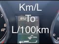 Change Average Fuel Consumption Unit from Km\L to L/100km in Suzuki Swift, Baleno, Ertiga.