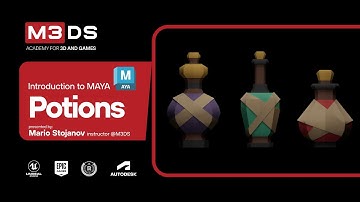 Lowpoly Potions in Autodesk Maya