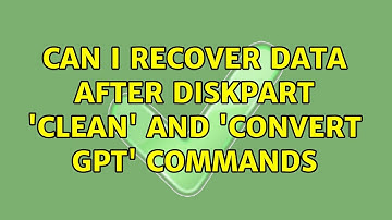 Can I recover data after diskpart 