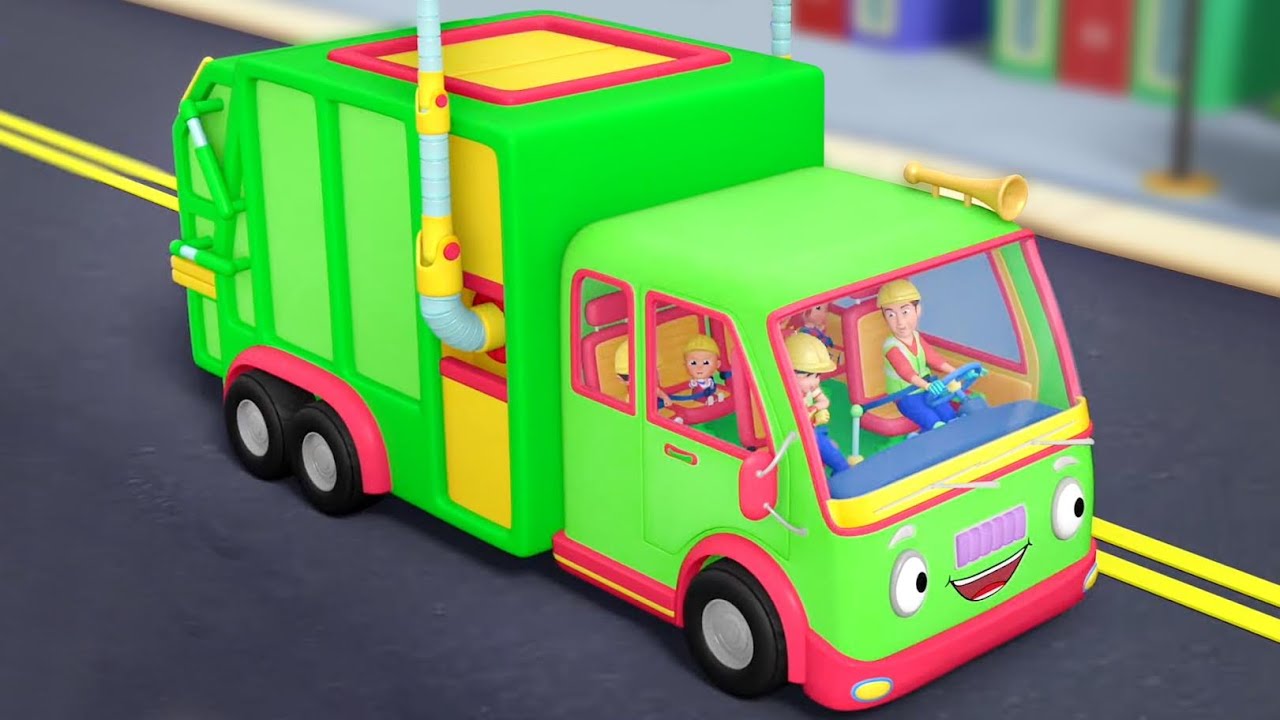 Wheels On The Garbage Truck, Vehicle Rhyme for Children YouTube