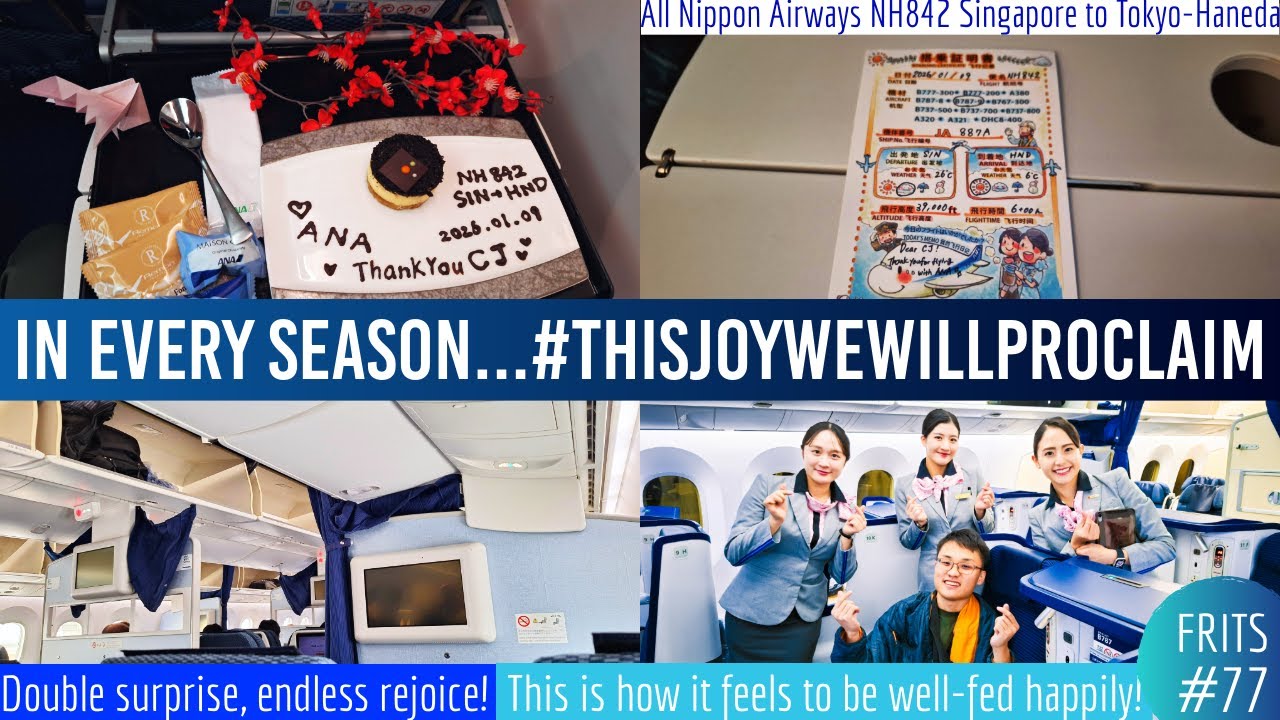 (FRITS #77) All Nippon Airways Economy Class Flight Experience: NH842 Singapore SIN to Tokyo HND