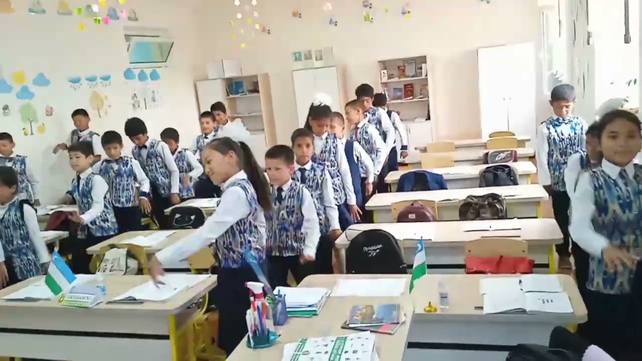 Paxtakor tuman XTB tasarrufidagi 20-maktabning  4-sinf dars jarayonidagi  dam olish daqiqasi