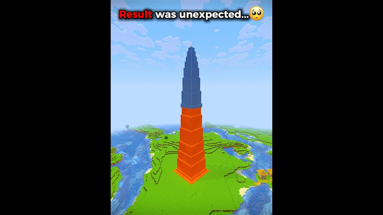 Minecraft How Crazy Tower of Farm Were Built...🥺#shorts