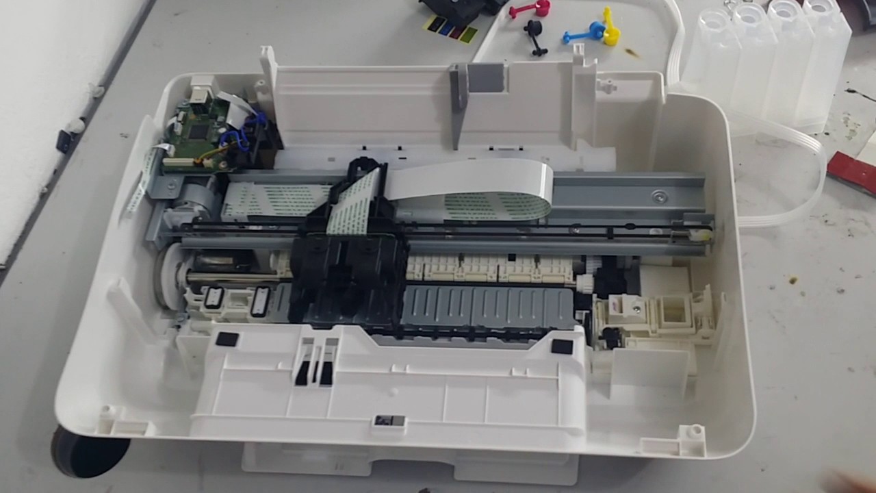 Como instalar un sistema de tinta Continua Canon MG2410 PART 1 - YouTube