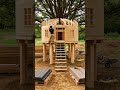 round treehouse build step by step 🌲⭕ satisfying timelapse #shorts #diy #treehouse