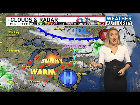 Cold front brings showers and a big cool down! - YouTube