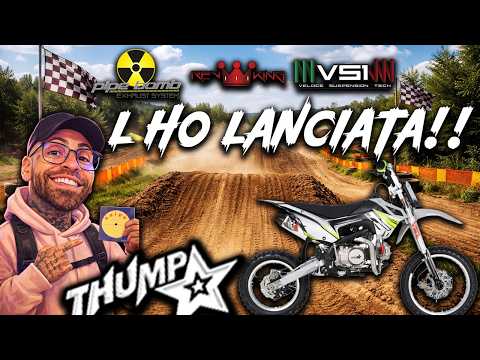Video Thumpstar | Test in pista pitbike da cross e caduta PT.1