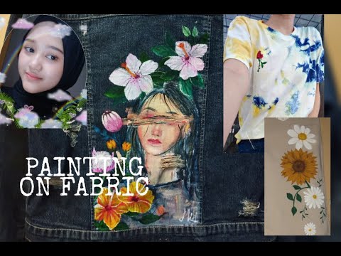HOW TO PAINT ON FABRIC WITH ACRYLIC Cara Melukis Di Kain  