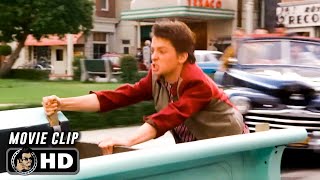 Skateboard Scene | BACK TO THE FUTURE (1985) Movie CLIP HD