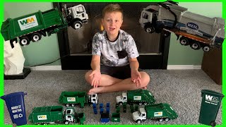 Roman's New Toy Waste Management And Heil First Gear Garbage Trucks | Video For Kids