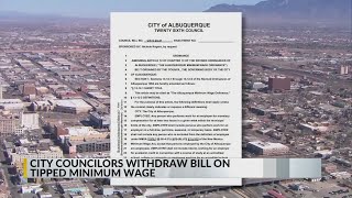 2 Albuquerque city councilors plan to withdraw controversial tipped minimum wage bill