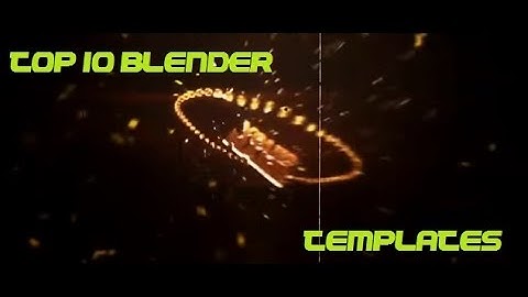 Top 10 Blender intro templates (first video) #1