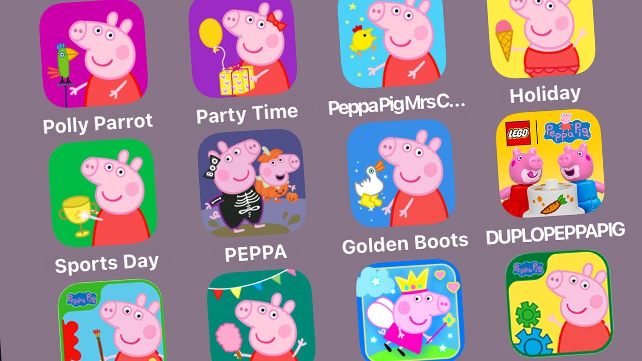 Peppa Pig Polly Parrot,Peppa Pig Party Time,Peppa Pig Happy Mrs Chicken,Peppa Pig Holiday,World
