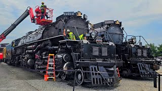 Big Boy 4014 & 4012 Last Public Display Day, Preparing Big Boy 4014 for the Journey!