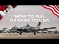 How to fly general aviation from canada to usa