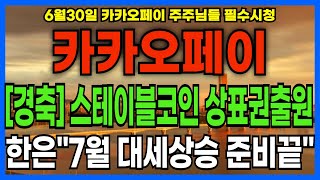 [스테이블코인 관련주] [LG씨앤에스,카카오페이,카카오뱅크,카카오,네이버 주가전망] 7월 본격적 대상승나온다! 지금한주도 털리지말아야할 진짜이유