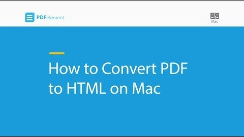 How to Convert PDF to HTML on Mac (compatible with macOS 10.14 Mojave)