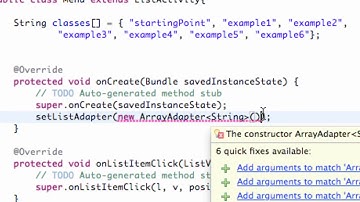 Android Developing Applications Tutorial 19 Setting up an ArrayAdapter