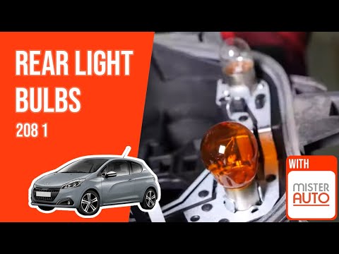 How to replace the rear light bulbs PEUGEOT 208 1 💡