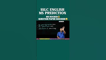SSLC X-MAS EXAM ENGLISH MS PREDICTION QUESTION🔥🔥QUESTION PAPER SHOCKED 😁😁| MS SOLUTIONS
