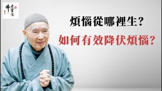淨空法師：煩惱從哪裡生？如何有效降伏煩惱？
