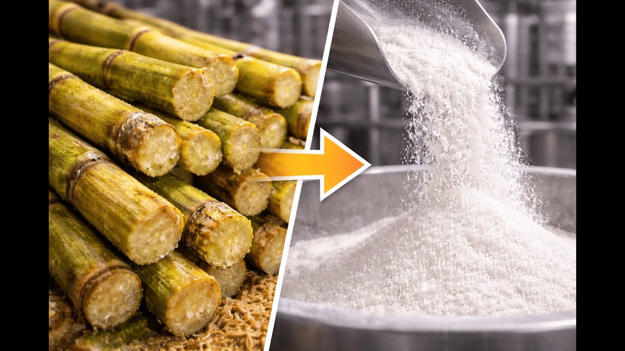 Inside a Sugar Factory From Raw Cane to White Crystals