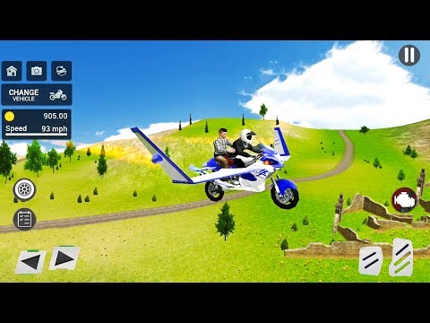 Flying Motorbike Simulator 2020 #2 - Taxi Bike Pilot Game - Android Gameplay