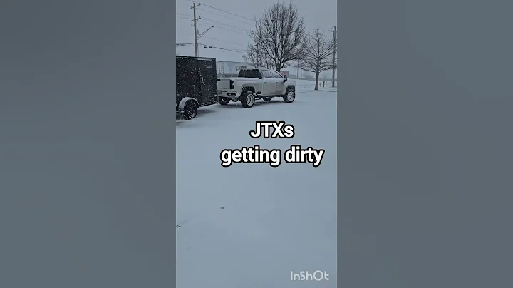 Bringing the snow plow #worktrucks #jtxforged #duramax #diesel #snow #4x4