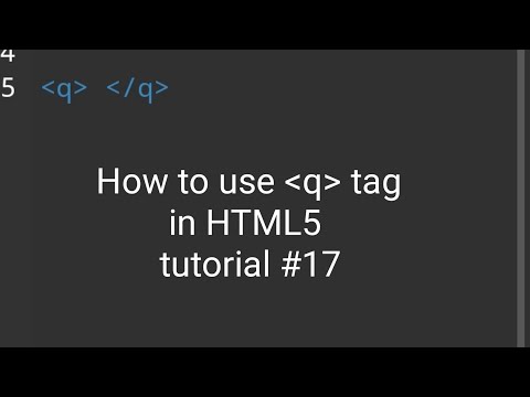 How to use Q or q tag in HTML5 || tutorial #17 || in Android