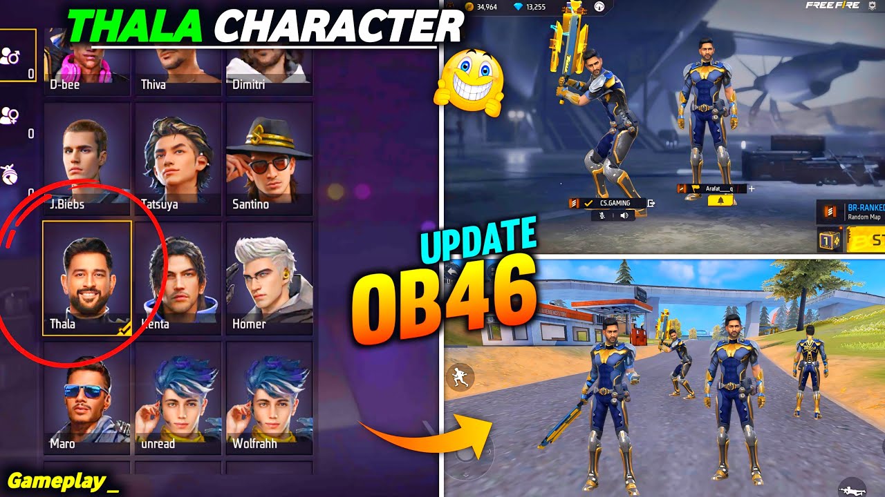 THALA CHARACTER ADD IN OB45 UPDATE🔥
