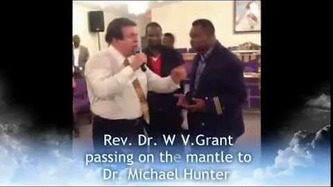Rev. Dr. W.V. Grant Passing on the Mantle to Dr. Michael Hunter