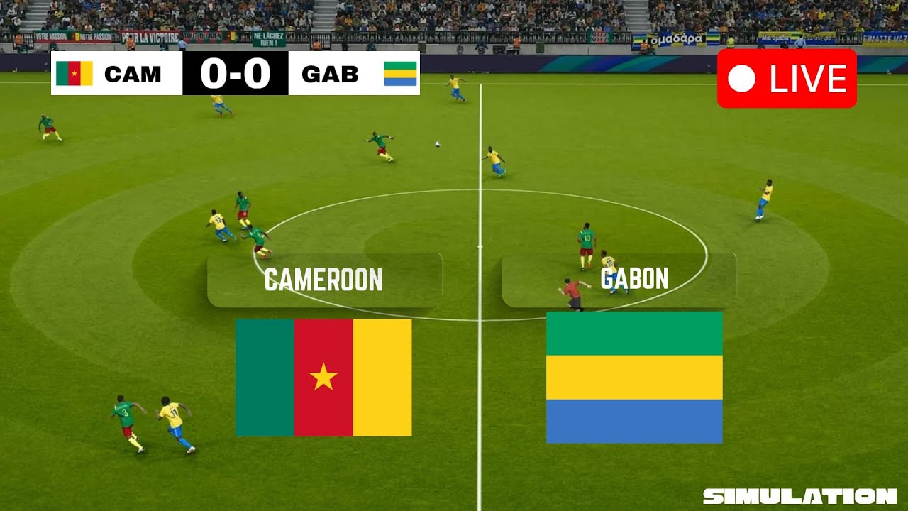 🔴 LIVE | Cameroon vs Gabon | AFCON 2025 Showdown | PES 21 Gameplay simulation
