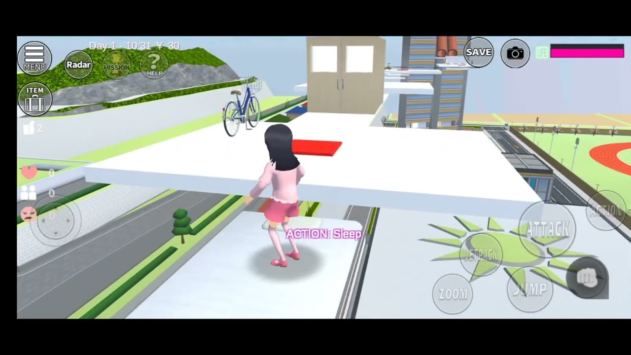 Mega Bicycle Parkour Challenge – Mio Edition! | Sakura School Simulator 