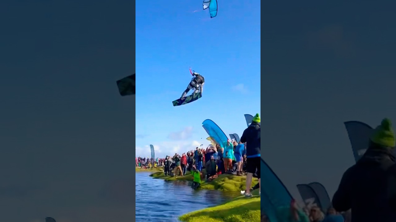 Crowd launch #courtintheact #battleforthelake #kiteboarding