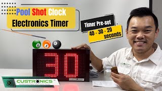 Wireless Pool & Snooker Shot Clock | 20s / 30s / 40s LED Countdown Timer screenshot 5
