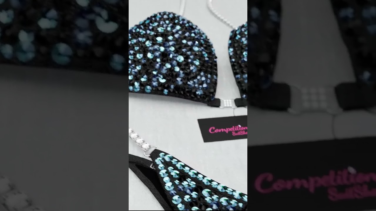 Aqua Black Competition Suit (BM182-7) ❤️ 