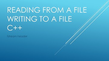 Reading Writing from/to a File - C++ using fstream header