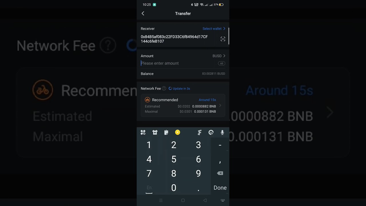 How to send Dollers from.token pocket or trust wallet.