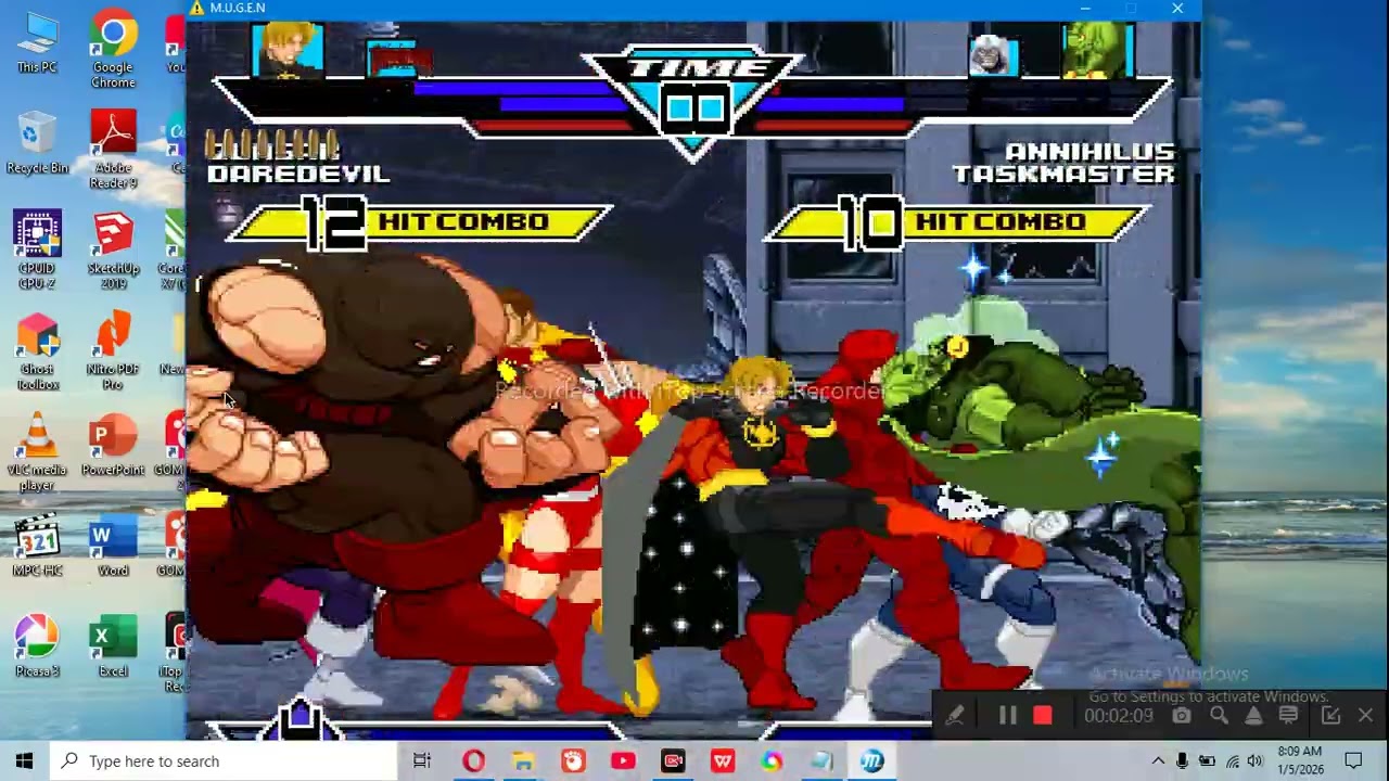 Mugen Battle Team Marvel Harbinger vs Team Villain of Alien Annihilus