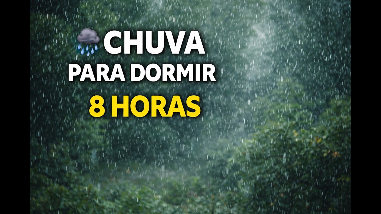 Som de Chuva Forte para Dormir | Relaxar, Estudar e Aliviar a Ansiedade 🌧️😴