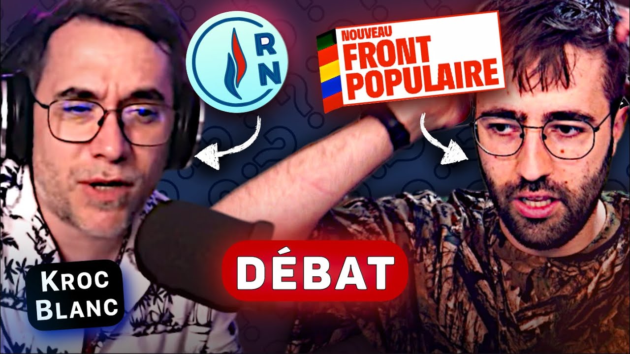 DÉBAT KROC BLANC: RN vs Front Populaire: Quel avenir pour la France ?