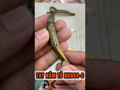 Tay Nắm Tủ L&aacute; Nho M&agrave;u Đồng Cổ Điển NK069-C
